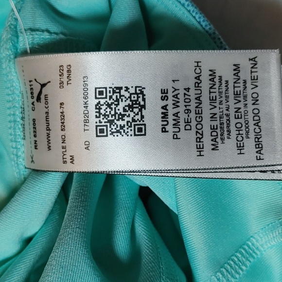 NWT Women's Turquoise Electric Peppermint Biker Shorts XS - Picture 9 of 16